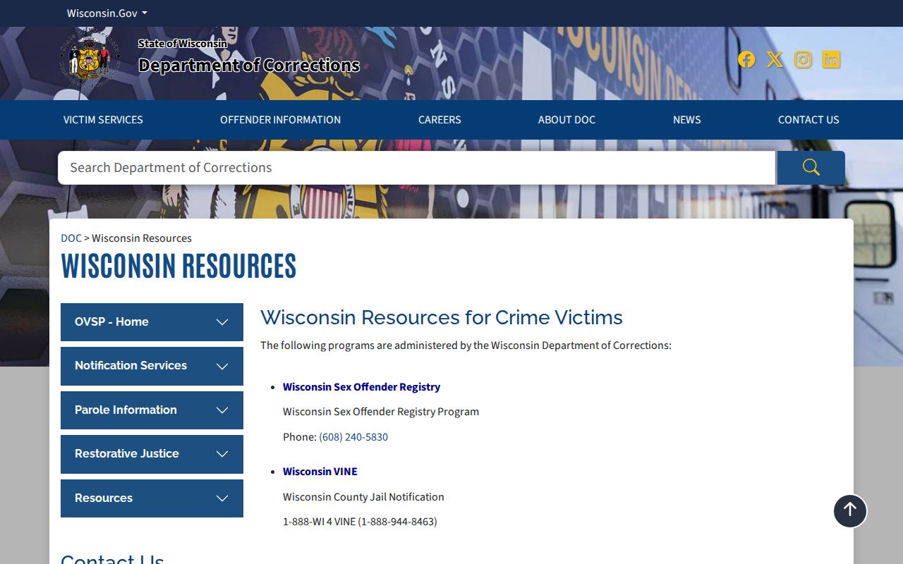 Price County sex offender registry and Wisconsin victim resource contacts
